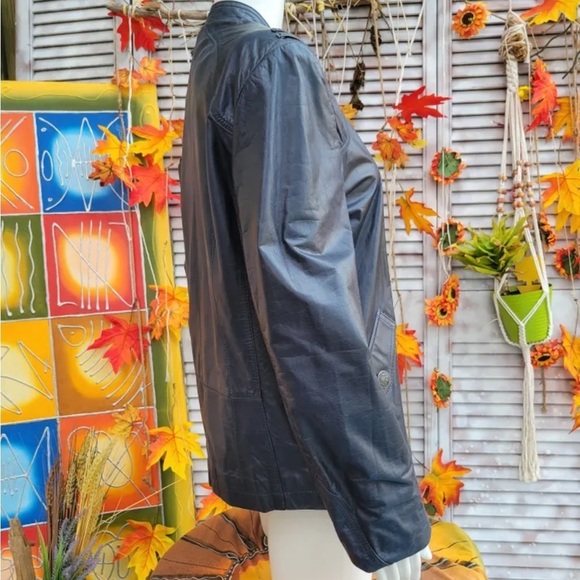 WHET BLUE New York Leather jacket, dark blue - Picture 9 of 12